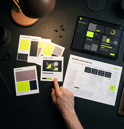 Segmentos de clientes y calendario de envíos