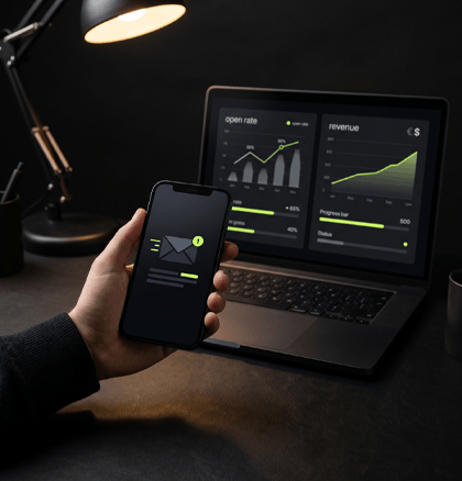 Notificación de email y métricas de ventas